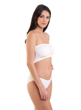 Kate Strapless Net Tube Bra (Free Size) - White